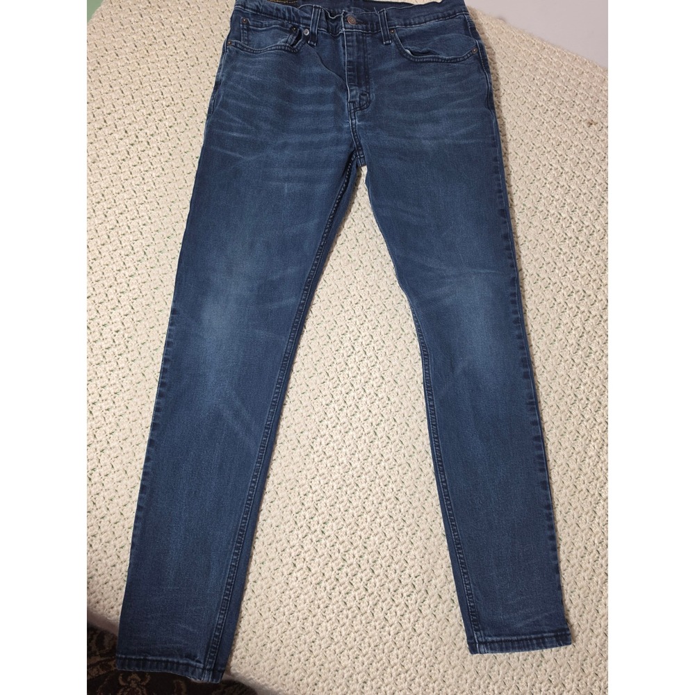 Levi's 512 Slim Taper Jeans Mens 34x31 Dark Wash Blue Excellent WaterLess Denim
